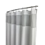 CITY Waffle Shower Curtain with Light View Window, 72"x72", White